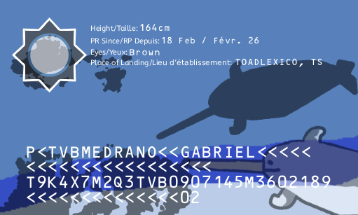 الجزء الخلفي من بطاقة الإقامة الدائمة